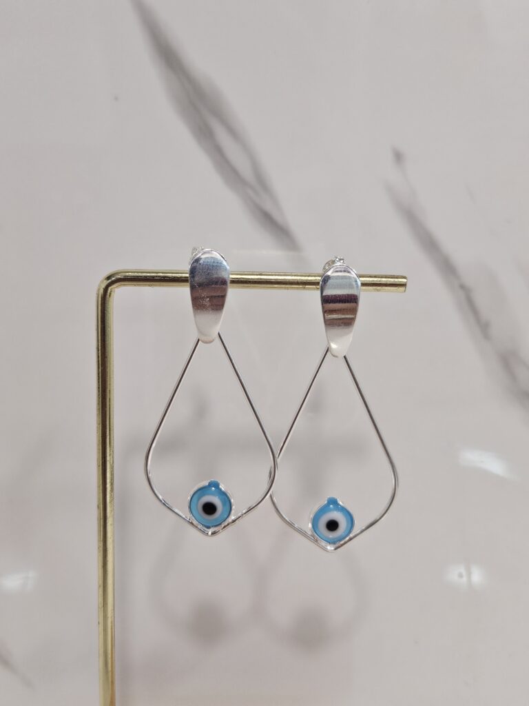 Aro colgante gota con ojo turco