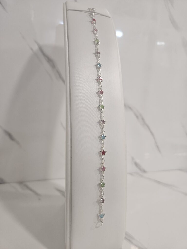 Pulsera estrellas circones multicolores