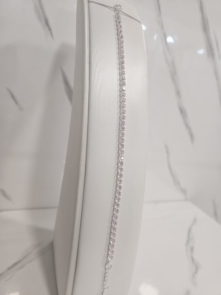 Pulsera tennis rosada