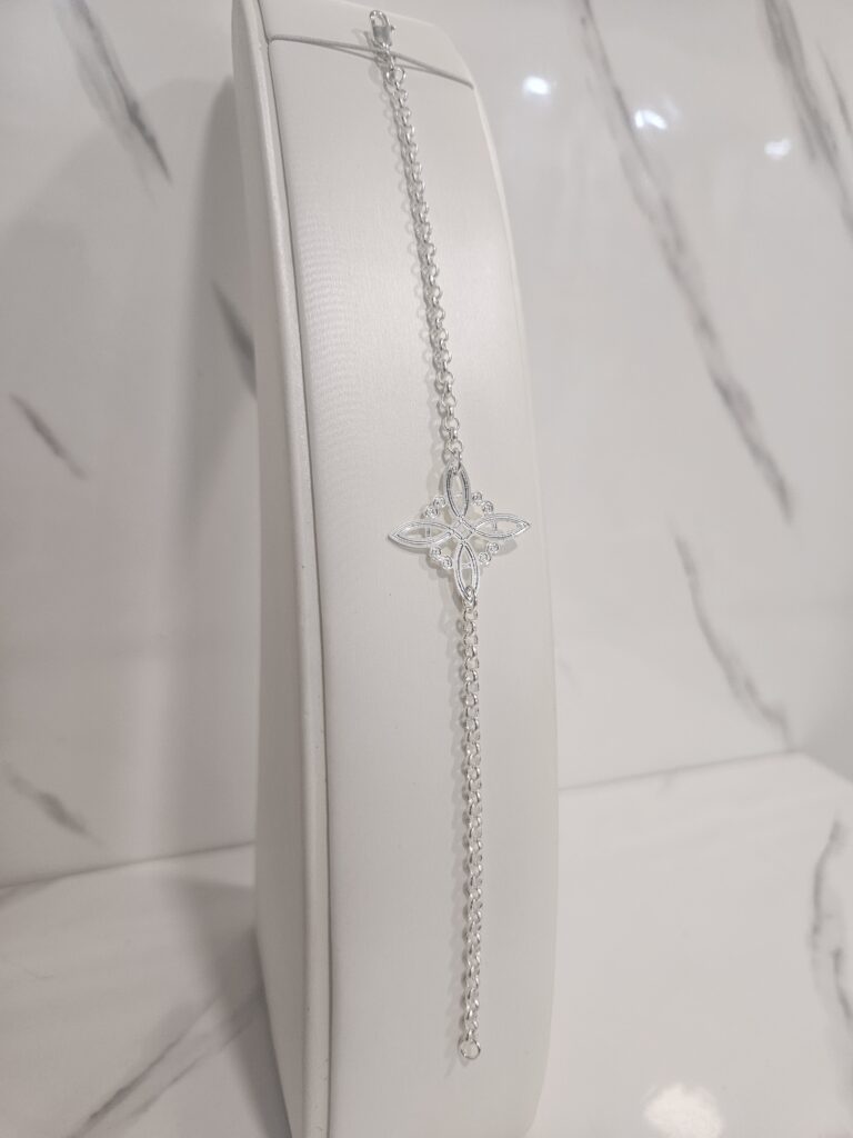 Pulsera rolo con nudo de bruja