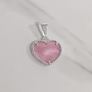 Colgante corazon rosado