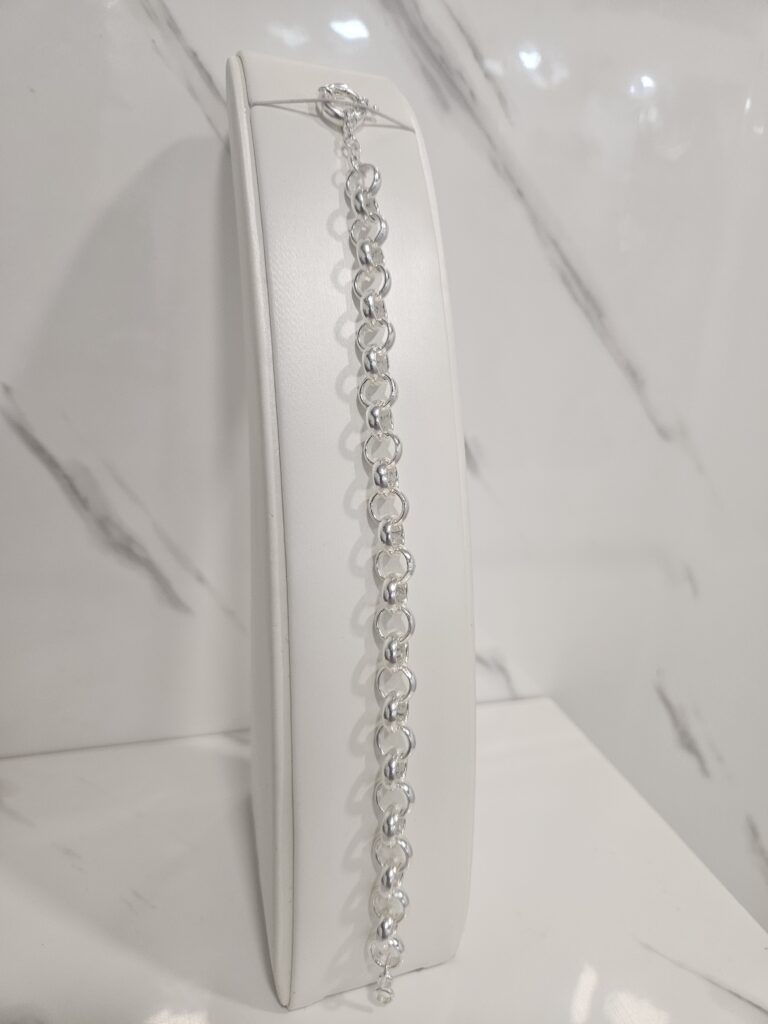 Pulsera rolo con broche de timón - 9mm
