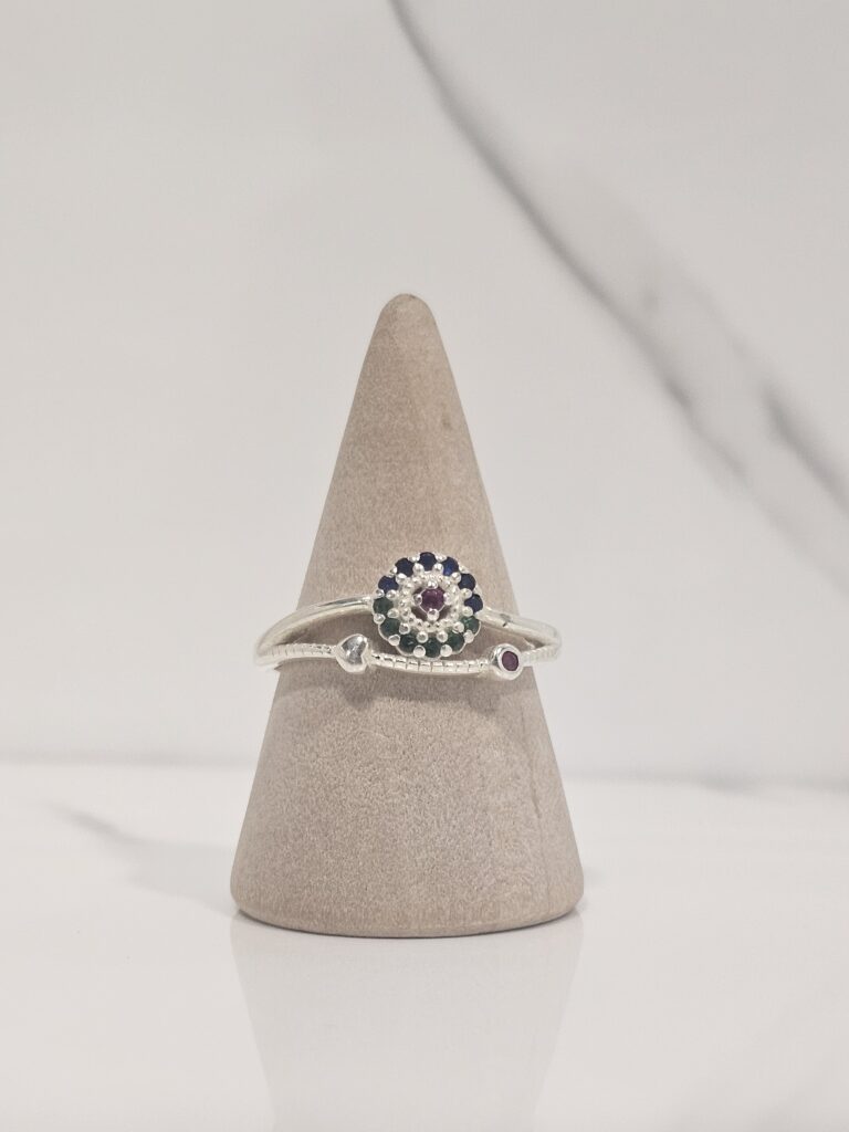 Anillo medalla multicircones