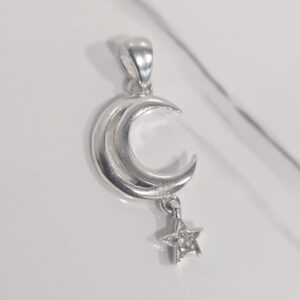 Colgante luna circon estrella colgante