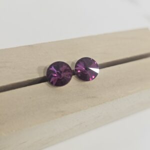 Aro pegado cristal austriaco fucsia