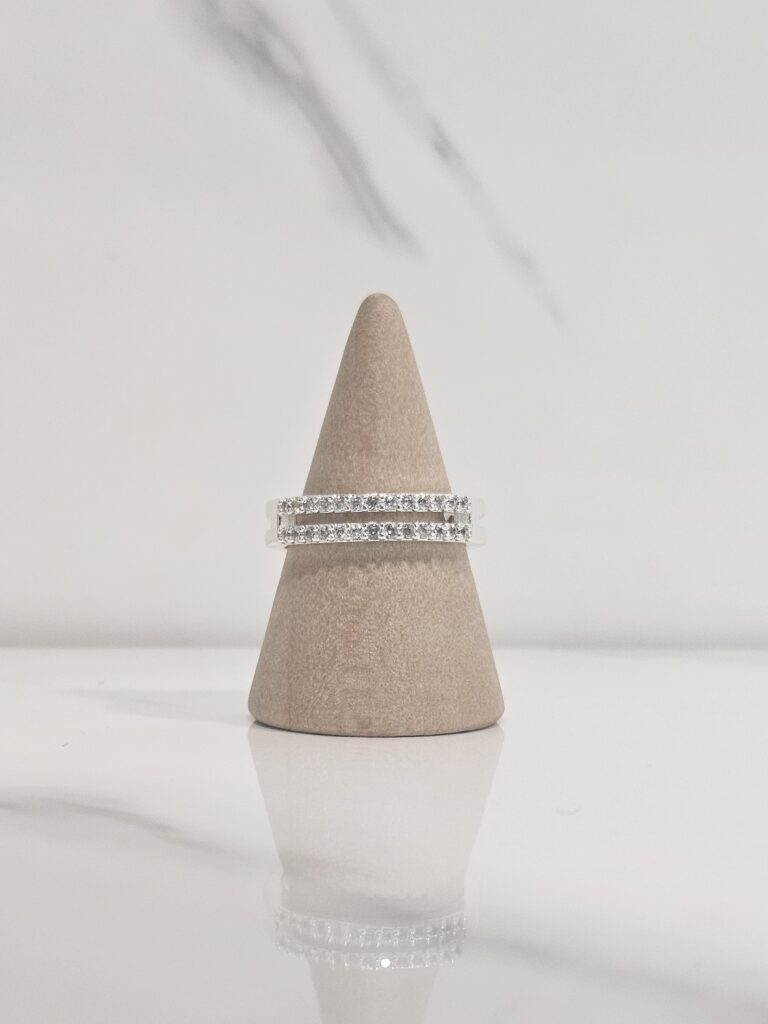 Anillo doble cintillo - Talla 8, 2.6 grs.