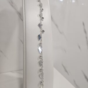 Pulsera con rombos y circones colgantes