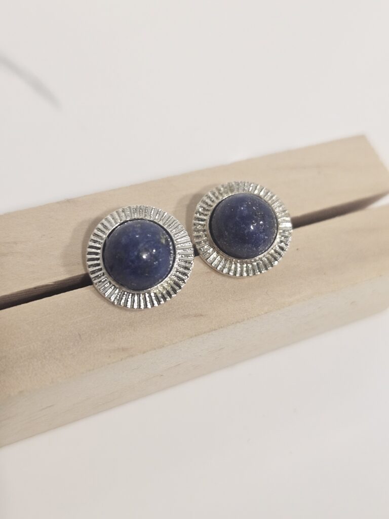 Aro pegado circulo con lapislazuli