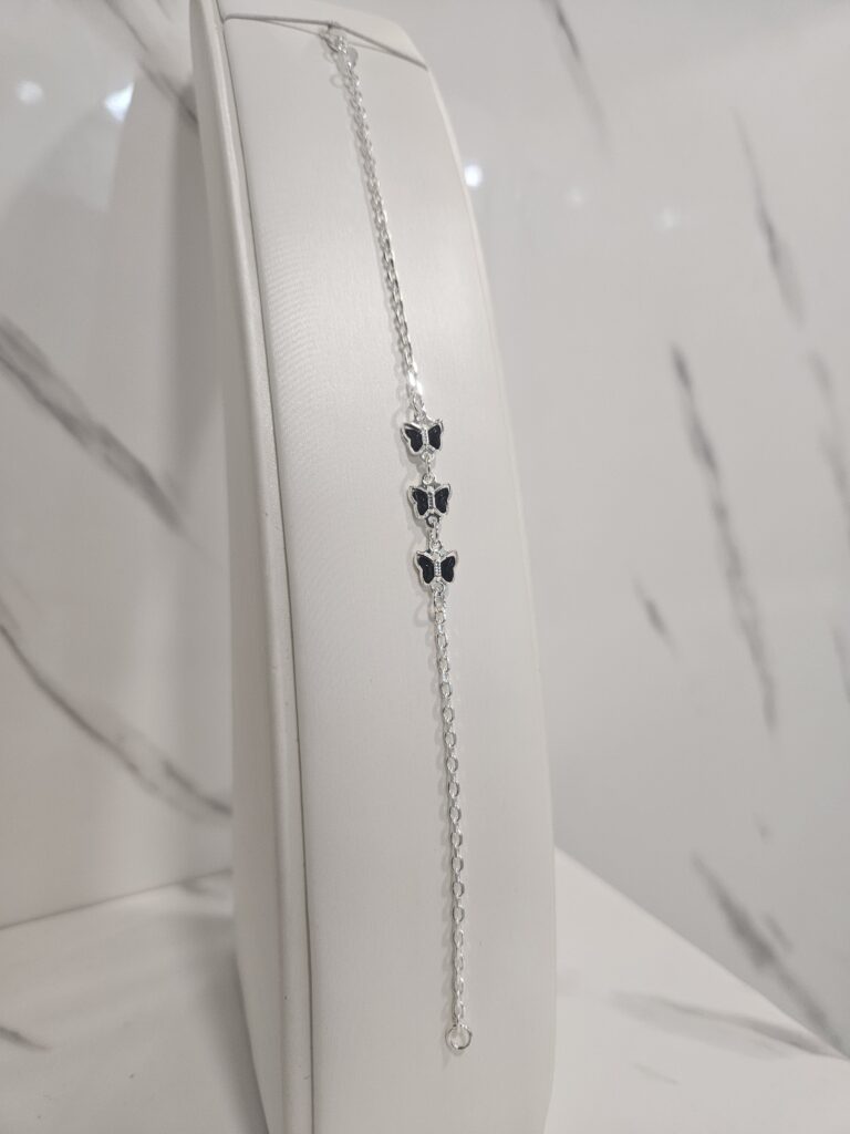 Pulsera mariposas circones onix