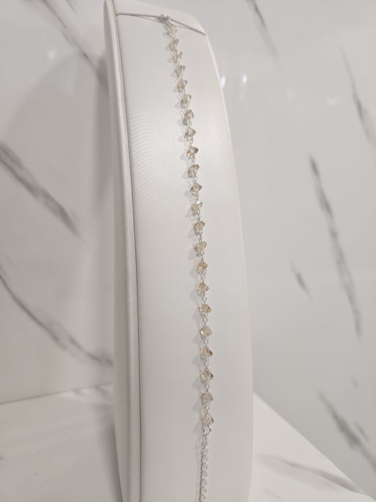 Pulsera cristales miel con alargue