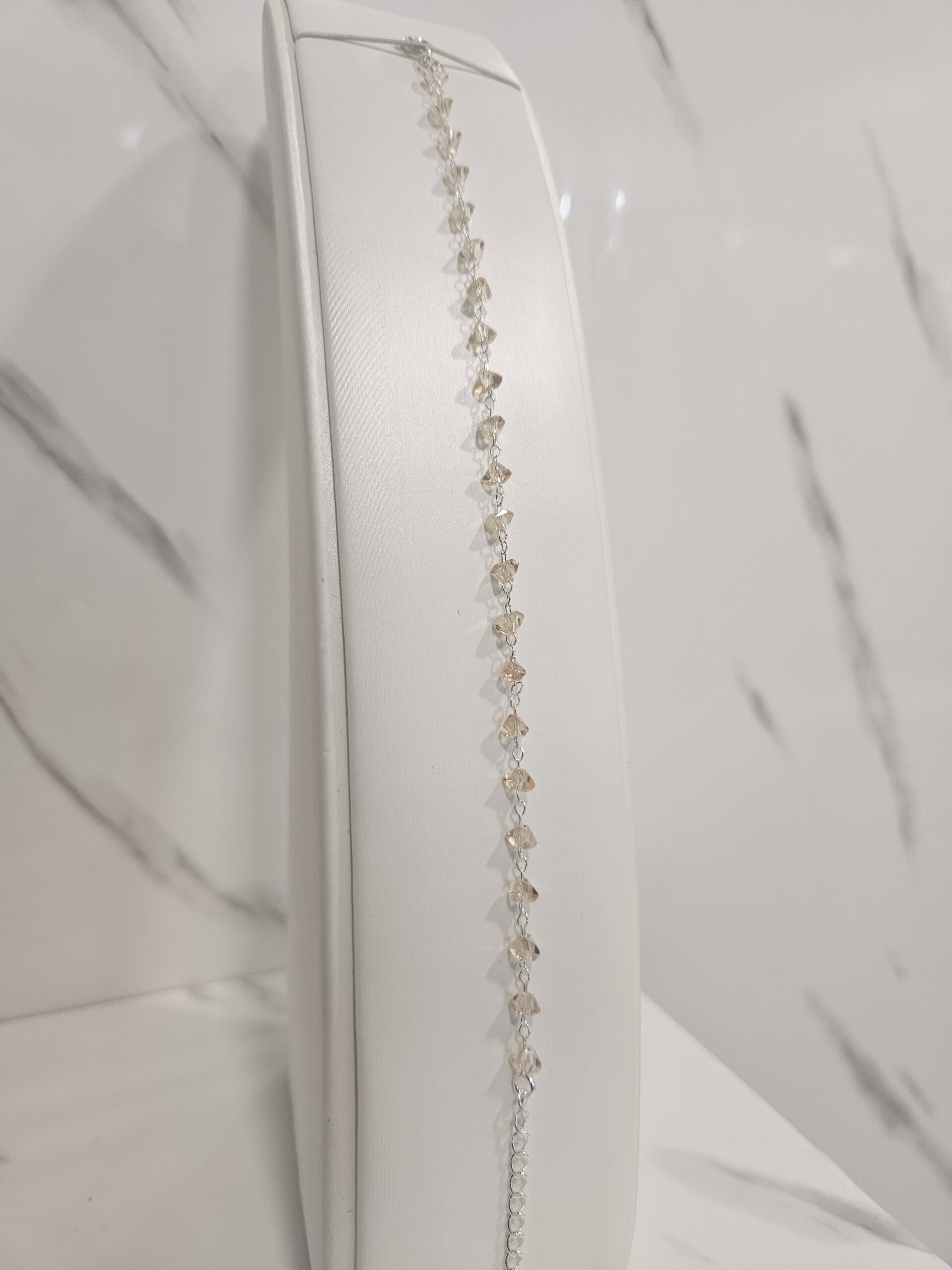 Pulsera cristales miel con alargue