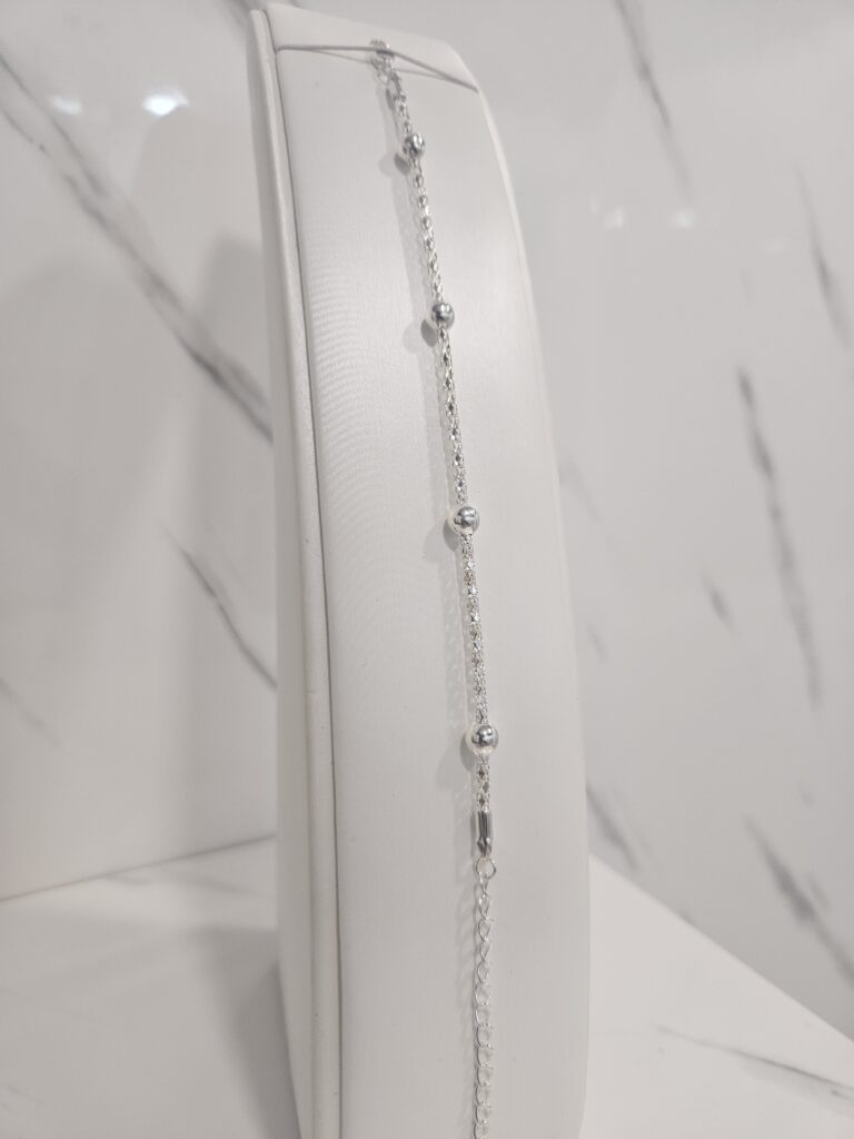 Pulsera serpiente con bolitas con alargue