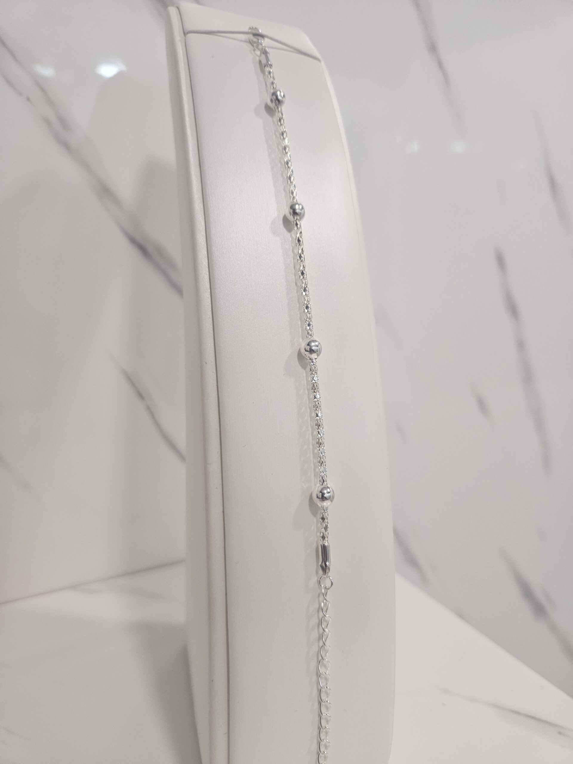 Pulsera serpiente con bolitas con alargue